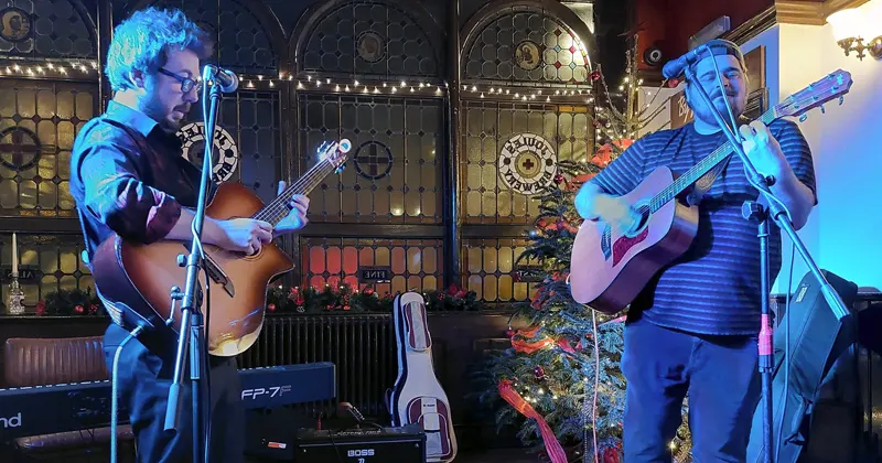 Live musician performing at The Glebe Stoke-on-Trent